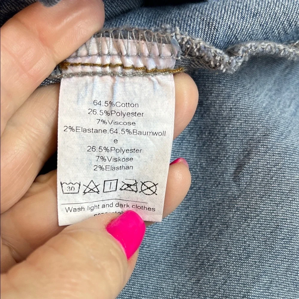 Belle Poque NWT Classic Blue Full A-Line Denim Skirt with pockets SZ L